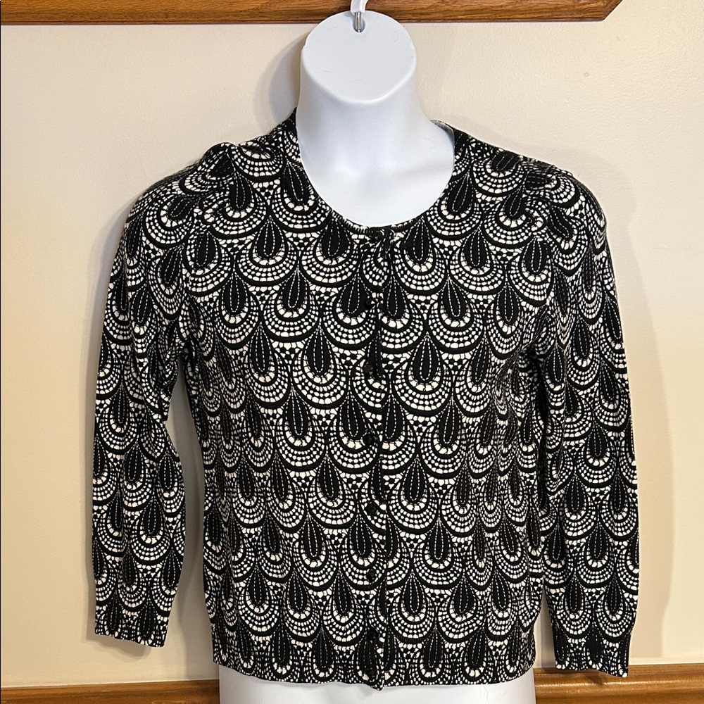 Talbots Monochrome Knit Sweater Size Lp